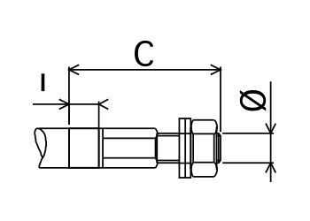 Клеммы подключения ТЭН Type B 600 - Клемма с резьбой.