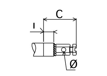 Клеммы подключения ТЭН Type B 700 - Никелированная клемма с отверстием и винтом для затяжки.