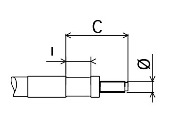 Клеммы подключения ТЭН Type B 800 - Клемма для пайки в стеатитовом изоляторе.